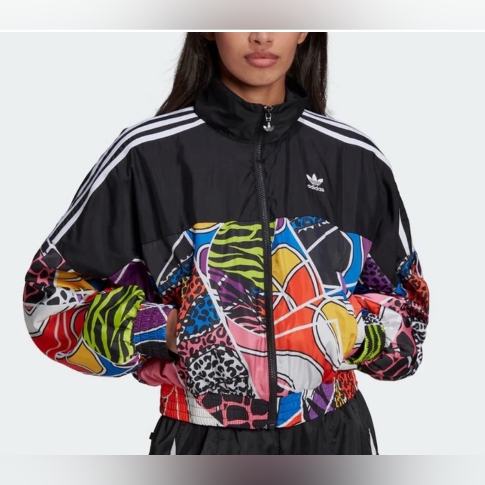 Adidas Rich Mnisi Women's Abstract Cropped Track Size XL NWT